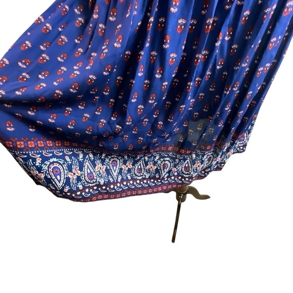 J Gee Free People inspired Blue Paisley Print Boho Dress - Picture 5 of 15